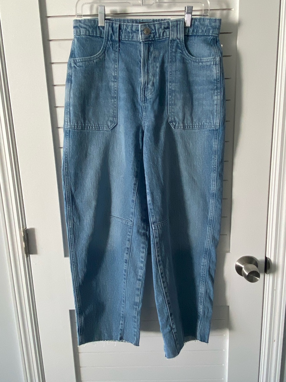 Free Assembly Carpenter Barrel Jeans Sky Blue Indigo Wash Women’s Size 6